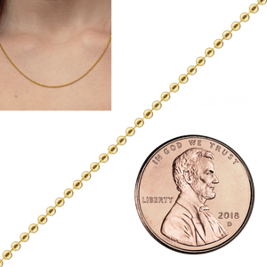 Special Order Only: Bulk / Spooled Round Bead Chain in Gold