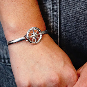 Compass Bracelet Top in Sterling Silver (27 x 23mm)