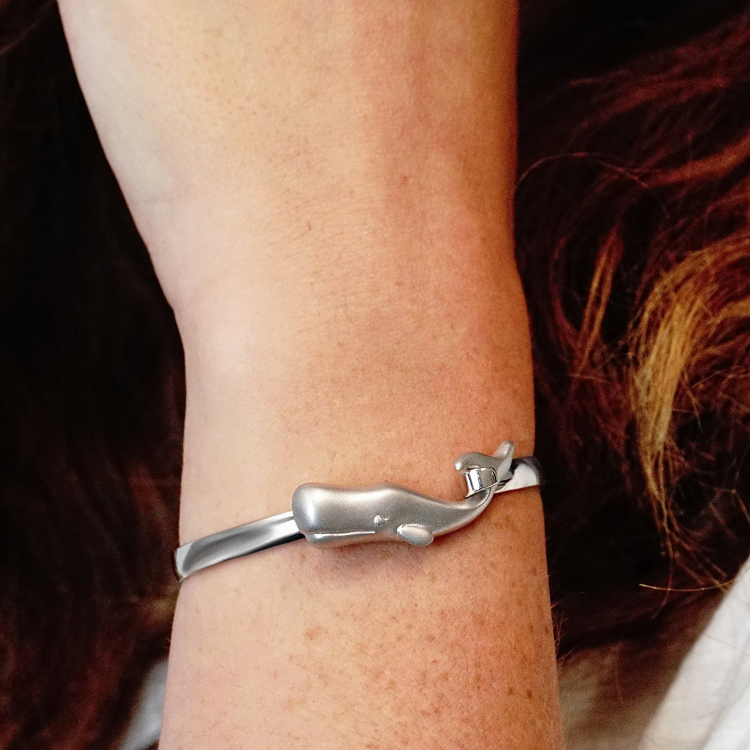 Whale Bracelet Top in Sterling Silver (19 x 11mm)