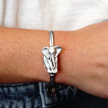 Load image into Gallery viewer, Elephant Bracelet Top in Sterling Silver (32 x 24mm)
