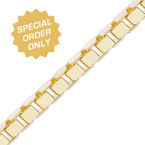 Special Order Only: Bulk / Spooled Venetian Box Chain in Gold