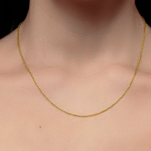 Manhattan Rope Chain Necklace in 14K Yellow Gold