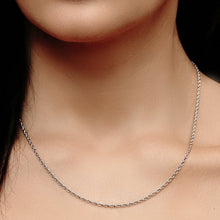 Load image into Gallery viewer, Manhattan Rope Chain Necklace in 14K White Gold
