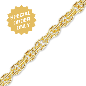 Special Order Only: Bulk / Spooled Classic Machine Rope Chain in Gold