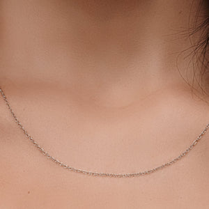 Manhattan Rope Chain Necklace in 14K White Gold