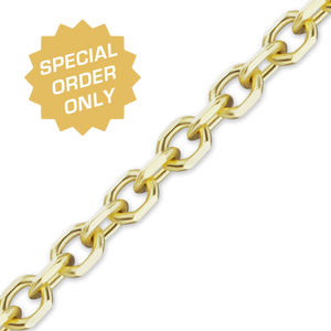 Special Order Only: Bulk / Spooled Diamond Cut Round Cable Chain in Gold