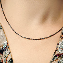 Load image into Gallery viewer, Delancey St. Diamond Cut Cable Chain Necklace in Sterling Silver Black Ruthenium Finish
