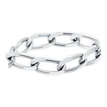 Load image into Gallery viewer, East Bowery Curb Chain Ring in Sterling Silver
