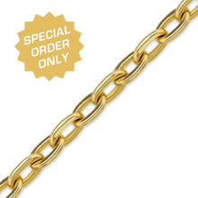 Load image into Gallery viewer, Special Order Only: Bulk / Spooled Elongated Flat Cable Chain in Gold
