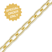 Load image into Gallery viewer, Special Order Only: Bulk / Spooled Elongated Cable Chain in Gold
