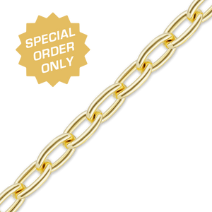 Special Order Only: Bulk / Spooled Elongated Cable Chain in Gold