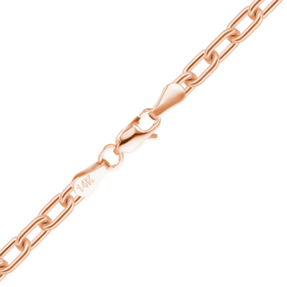Christopher St. Cable Anklet in 14K Rose Gold
