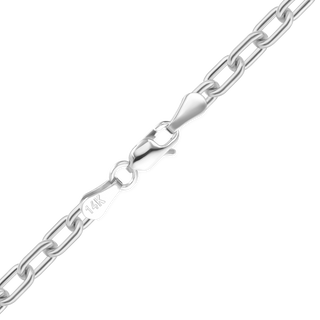 Christopher St. Cable Anklet in 14K White Gold