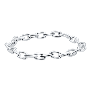 Christopher St. Cable Chain Ring in 14K White Gold