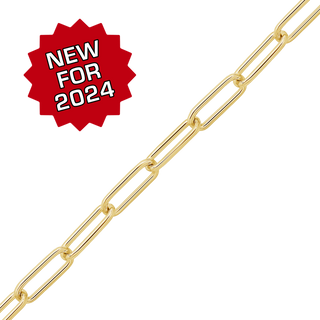 Bulk / Spooled Elongated Chain in 14K Gold-Filled (3.50 mm)
