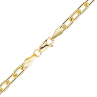Christopher St. Cable Anklet in 14K Yellow Gold
