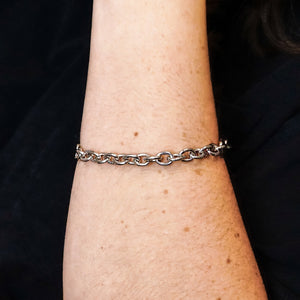 Chelsea Cable Chain Bracelet in Sterling Silver