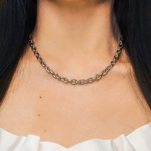 Chelsea Cable Chain Necklace in Sterling Silver