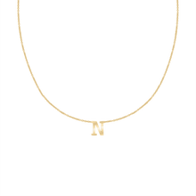 Load image into Gallery viewer, Hanging Initial Necklace in 14K Yellow Gold
