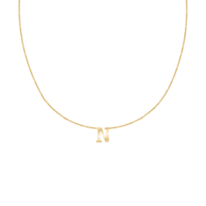 Hanging Initial Necklace in 14K Yellow Gold