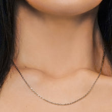 Load image into Gallery viewer, Ludlow St. Flat Cable Chain Necklace in Sterling Silver

