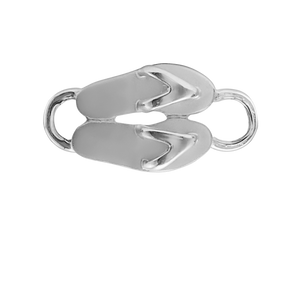 Flip Flops Bracelet Top in Sterling Silver (27 x 13mm)