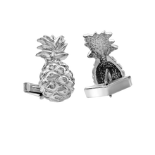 Load image into Gallery viewer, Pineapple Cuff Links in Sterling Silver (34 x 12mm)
