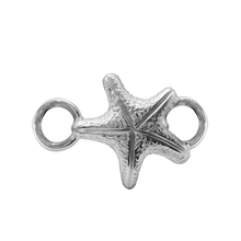 Load image into Gallery viewer, Small Starfish Bracelet Top in Sterling Silver (26 x 17mm)
