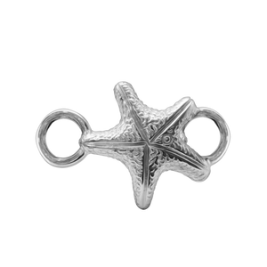 Small Starfish Bracelet Top in Sterling Silver (26 x 17mm)