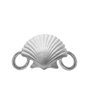 Scallop Shell Bracelet Top in Sterling Silver (29 x 18mm)