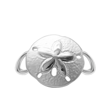 Load image into Gallery viewer, Large Sand Dollar Bracelet Top in Sterling Silver (28 x 20mm)
