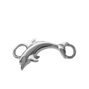 Dolphin Bracelet Top in Sterling Silver (31 x 17mm)