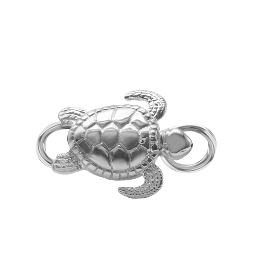 Turtle Bracelet Top in Sterling Silver (30 x 18mm)