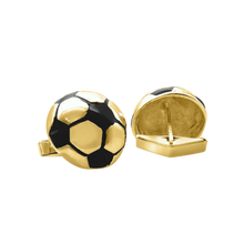 Load image into Gallery viewer, Soccer Ball Cuff Links in Sterling Silver (29 x 19mm)
