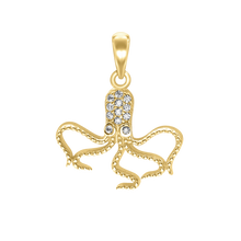 Load image into Gallery viewer, Octopus with CZ&#39;s Charm (20 x 18mm)
