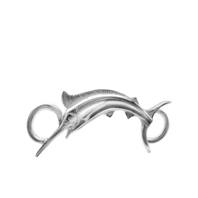 Load image into Gallery viewer, Marlin fish Bracelet Top in Sterling Silver (30 x 11mm)
