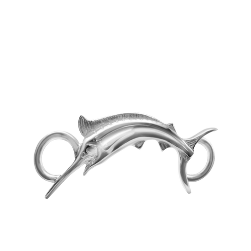 Marlin fish Bracelet Top in Sterling Silver (30 x 11mm)