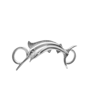 Marlin fish Bracelet Top in Sterling Silver (30 x 11mm)