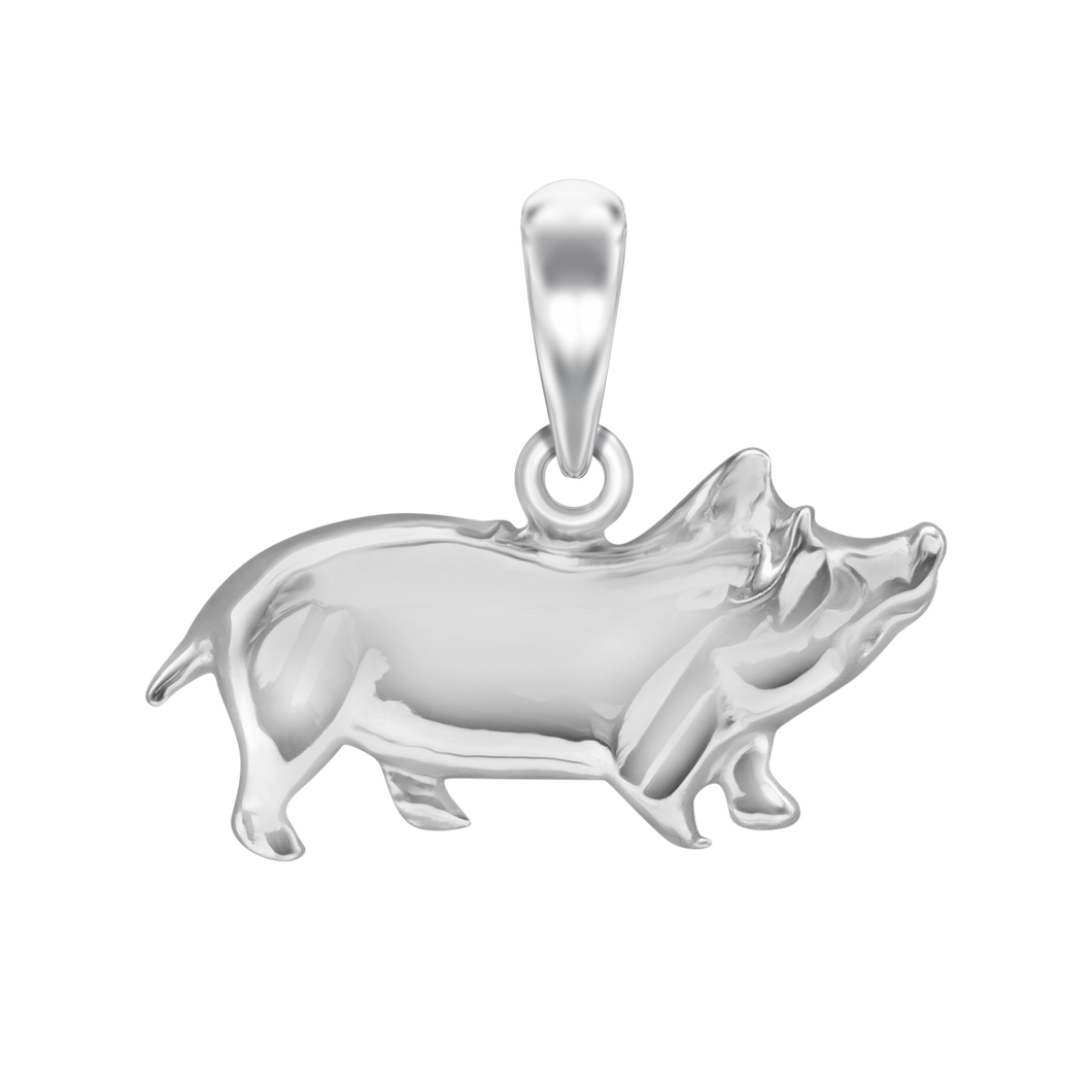 Small Pig Charm (15 x 19mm)