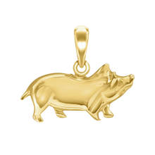 Load image into Gallery viewer, Small Pig Charm (15 x 19mm)
