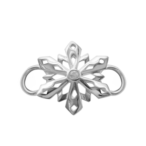 Snowflake Bracelet Top in Sterling Silver (29 x 21mm)