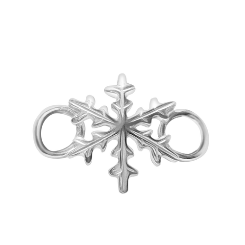 Snowflake Bracelet Top in Sterling Silver (27 x 19mm)