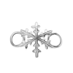 Snowflake Bracelet Top in Sterling Silver (27 x 19mm)