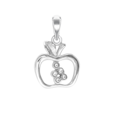 Load image into Gallery viewer, Apple Outline with CZ&#39;s Charm (20 x 13mm)
