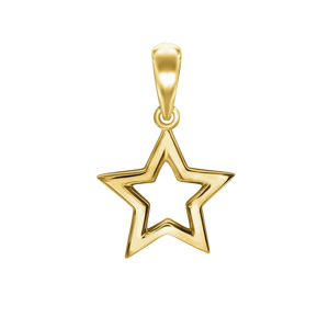 Small Open Star Charm (18 x 12mm)
