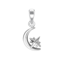 Load image into Gallery viewer, Half Moon with Star Charm (23 x 30mm)
