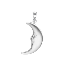 Load image into Gallery viewer, Half Moon with Face Charm (29 x 13mm)
