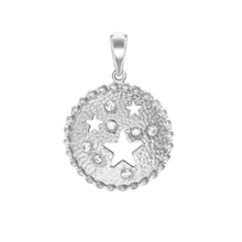 Load image into Gallery viewer, Stars on Disc with CZ&#39;s Charm (31 x 22mm)
