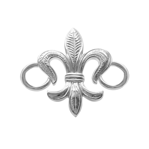 Fleur de Lis Bracelet Top in Sterling Silver (29 x 28mm)