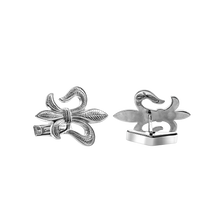 Load image into Gallery viewer, Fleur de Lis Cuff Links in Sterling Silver (37 x 20mm)
